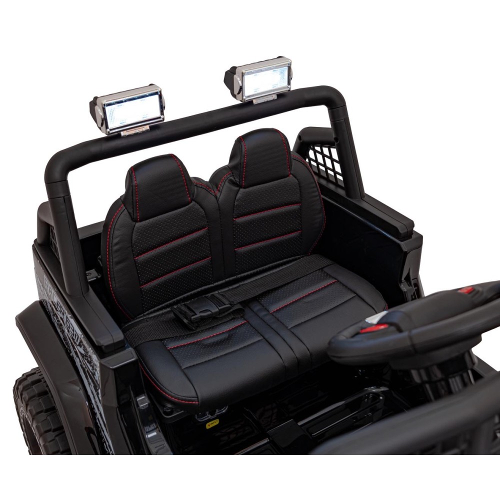 JOKO Elektrické autíčko Jeep OFF ROAD 4x4 Sport, Nosnosť 50kg, Kožené sedadlo, penové kolesá, FM rádio, čierne