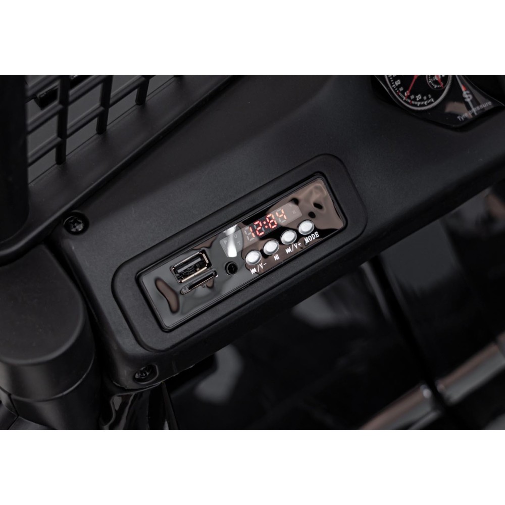 JOKO Elektrické autíčko Jeep OFF ROAD 4x4 Sport, Nosnosť 50kg, Kožené sedadlo, penové kolesá, FM rádio, čierne