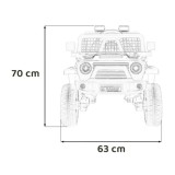 JOKO Elektrické autíčko Jeep OFF ROAD 4x4 Sport, Nosnosť 50kg, Kožené sedadlo, penové kolesá, FM rádio, čierne