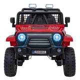 JOKO Elektrické autíčko Jeep OFF ROAD 4x4 Sport, Nosnosť 50kg, Kožené sedadlo, penové kolesá, FM rádio, červené