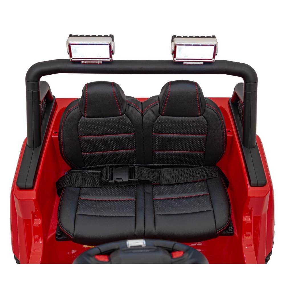 JOKO Elektrické autíčko Jeep OFF ROAD 4x4 Sport, Nosnosť 50kg, Kožené sedadlo, penové kolesá, FM rádio, červené