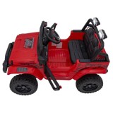 JOKO Elektrické autíčko Jeep OFF ROAD 4x4 Sport, Nosnosť 50kg, Kožené sedadlo, penové kolesá, FM rádio, červené