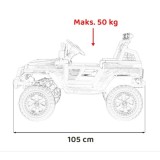 JOKO Elektrické autíčko Jeep OFF ROAD 4x4 Sport, Nosnosť 50kg, Kožené sedadlo, penové kolesá, FM rádio, červené