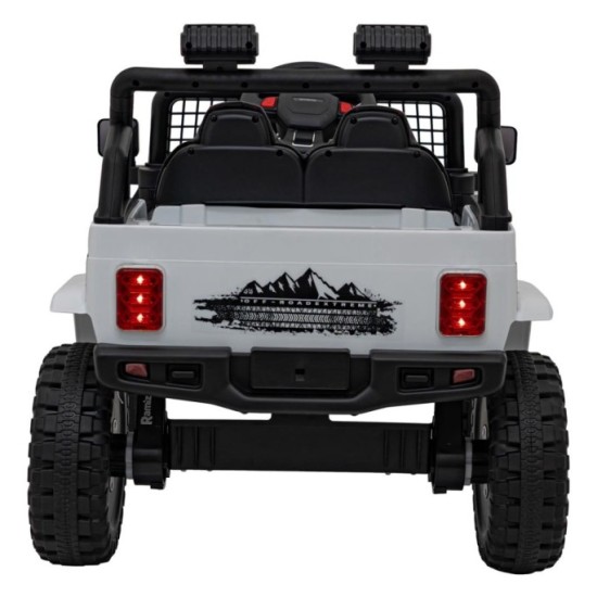 JOKO Elektrické autíčko Jeep OFF ROAD 4x4 Sport, Nosnosť 50kg, Kožené sedadlo, penové kolesá, FM rádio, biele