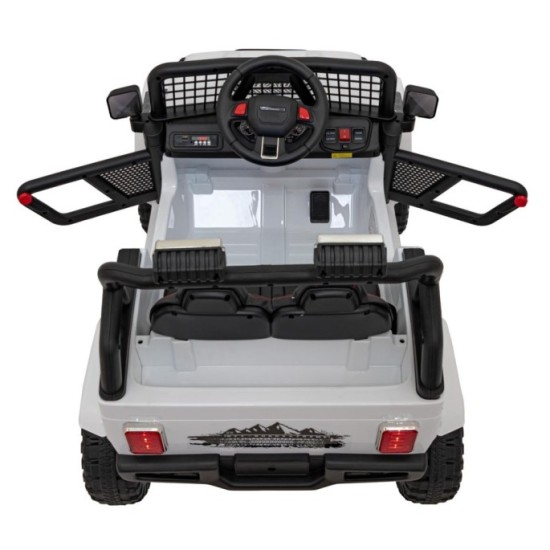JOKO Elektrické autíčko Jeep OFF ROAD 4x4 Sport, Nosnosť 50kg, Kožené sedadlo, penové kolesá, FM rádio, biele