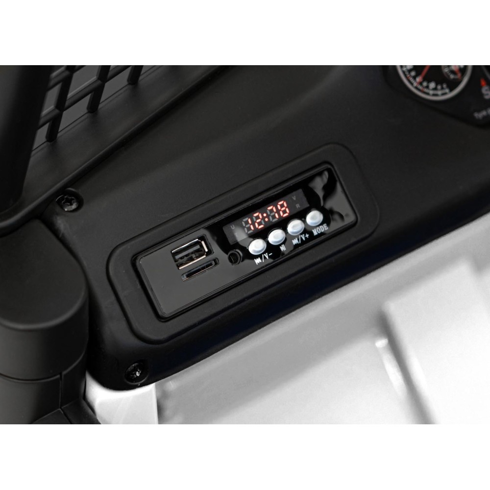 JOKO Elektrické autíčko Jeep OFF ROAD 4x4 Sport, Nosnosť 50kg, Kožené sedadlo, penové kolesá, FM rádio, biele