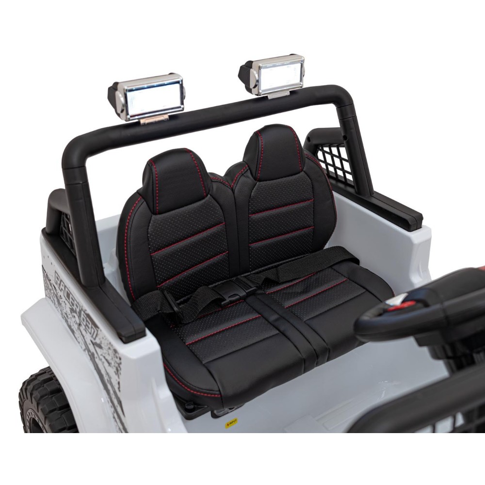 JOKO Elektrické autíčko Jeep OFF ROAD 4x4 Sport, Nosnosť 50kg, Kožené sedadlo, penové kolesá, FM rádio, biele