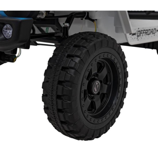JOKO Elektrické autíčko Jeep OFF ROAD 4x4 Sport, Nosnosť 50kg, Kožené sedadlo, penové kolesá, FM rádio, biele