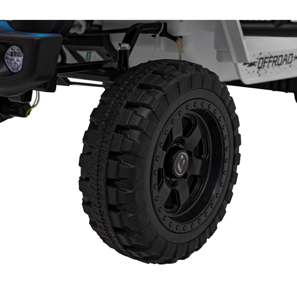JOKO Elektrické autíčko Jeep OFF ROAD 4x4 Sport, Nosnosť 50kg, Kožené sedadlo, penové kolesá, FM rádio, biele