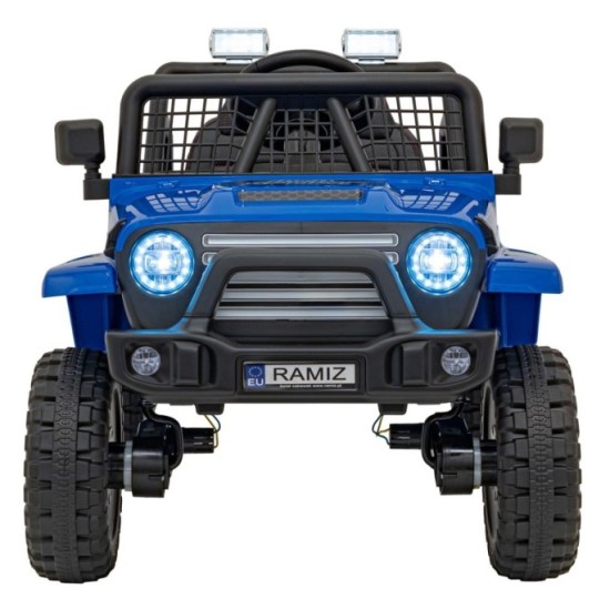 JOKO Elektrické autíčko Jeep OFF ROAD 4x4 Sport, Nosnosť 50kg, Kožené sedadlo, penové kolesá, FM rádio, modré