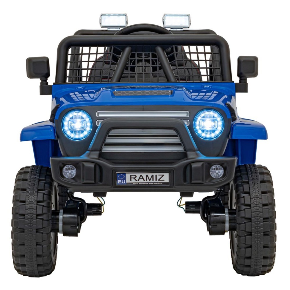 JOKO Elektrické autíčko Jeep OFF ROAD 4x4 Sport, Nosnosť 50kg, Kožené sedadlo, penové kolesá, FM rádio, modré