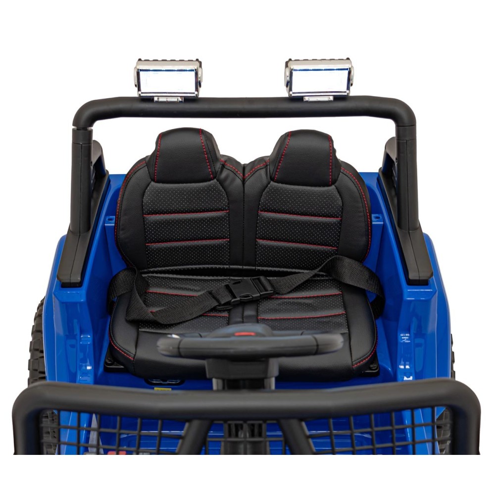 JOKO Elektrické autíčko Jeep OFF ROAD 4x4 Sport, Nosnosť 50kg, Kožené sedadlo, penové kolesá, FM rádio, modré