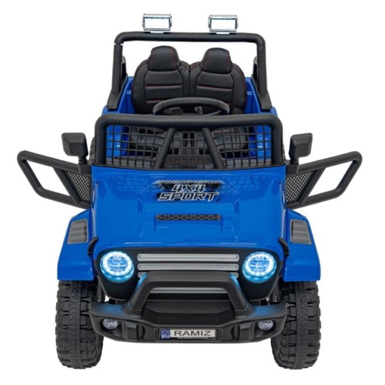 JOKO Elektrické autíčko Jeep OFF ROAD 4x4 Sport, Nosnosť 50kg, Kožené sedadlo, penové kolesá, FM rádio, modré