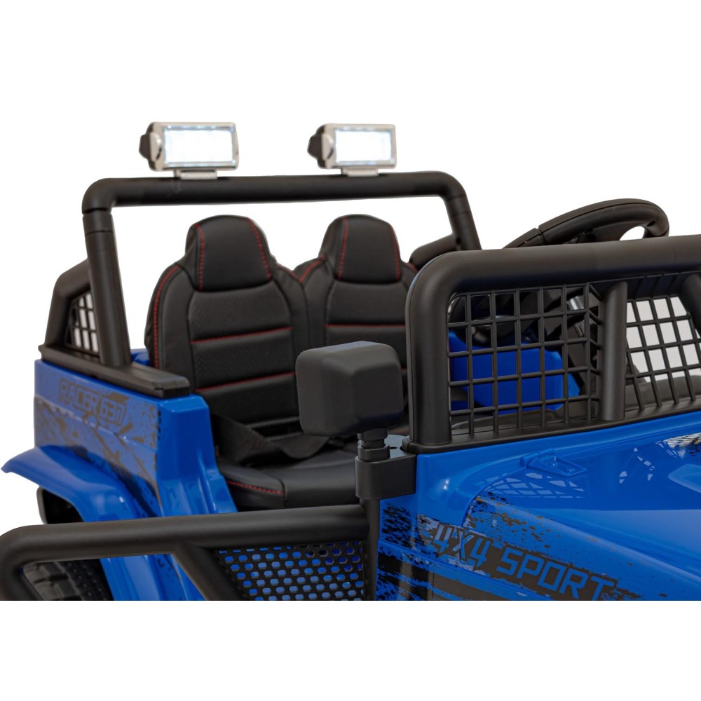 JOKO Elektrické autíčko Jeep OFF ROAD 4x4 Sport, Nosnosť 50kg, Kožené sedadlo, penové kolesá, FM rádio, modré