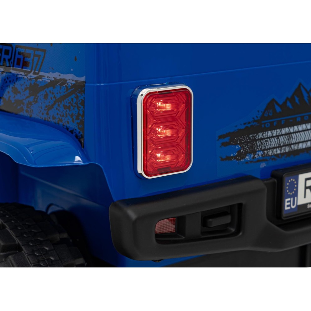 JOKO Elektrické autíčko Jeep OFF ROAD 4x4 Sport, Nosnosť 50kg, Kožené sedadlo, penové kolesá, FM rádio, modré