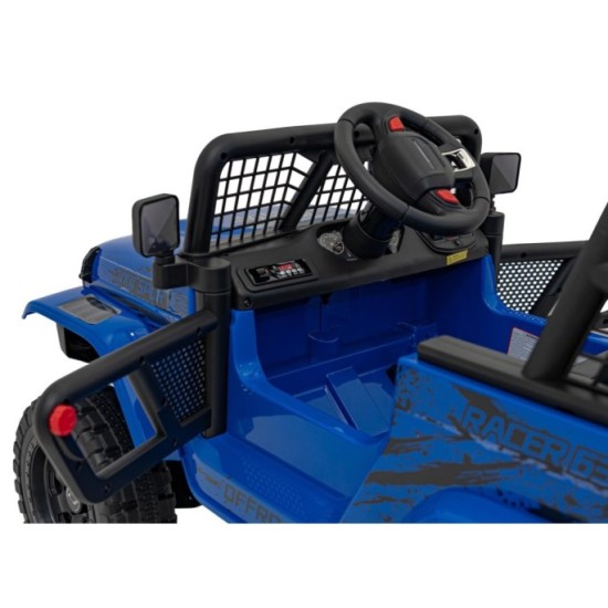 JOKO Elektrické autíčko Jeep OFF ROAD 4x4 Sport, Nosnosť 50kg, Kožené sedadlo, penové kolesá, FM rádio, modré