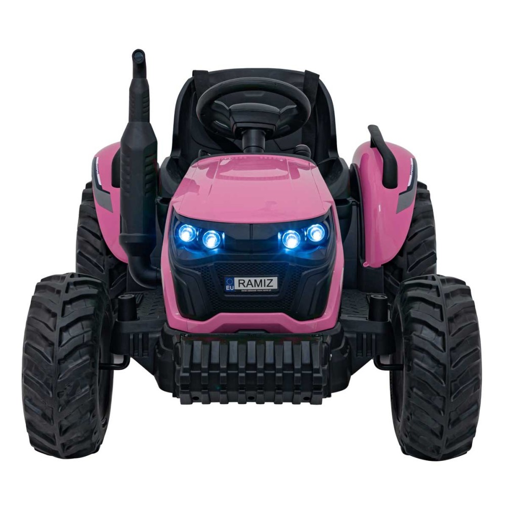 JOKO Elektrický Traktor GROW 1804 2x100W 24V, penové kolesá, ružový