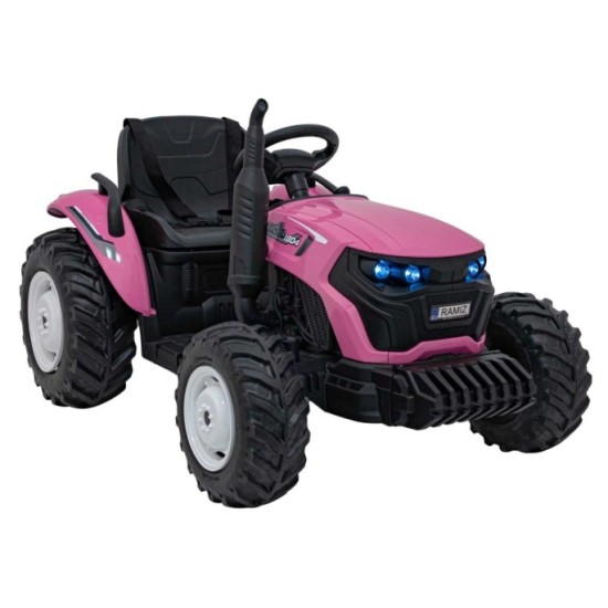 JOKO Elektrický Traktor GROW 1804 2x100W 24V, penové kolesá, ružový