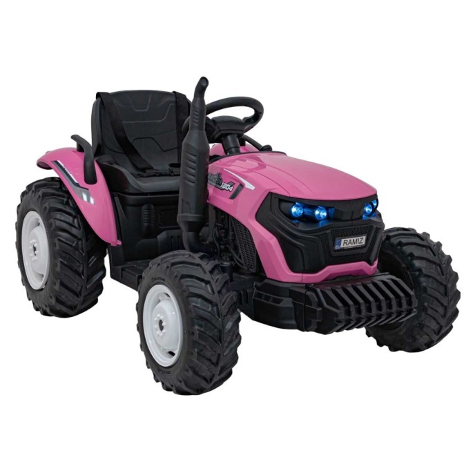 JOKO Elektrický Traktor GROW 1804 2x100W 24V, penové kolesá, ružový