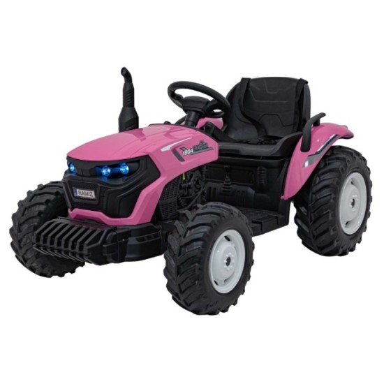 JOKO Elektrický Traktor GROW 1804 2x100W 24V, penové kolesá, ružový