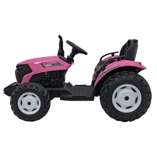 JOKO Elektrický Traktor GROW 1804 2x100W 24V, penové kolesá, ružový