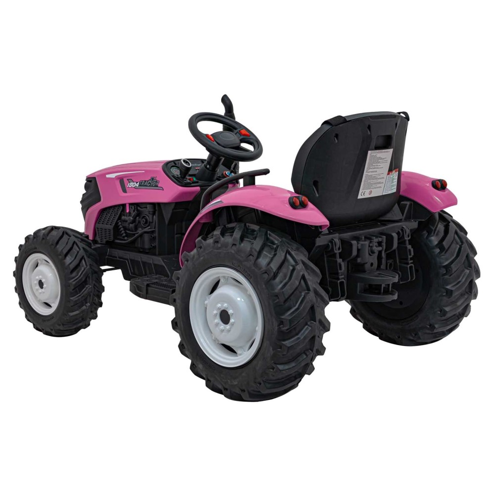 JOKO Elektrický Traktor GROW 1804 2x100W 24V, penové kolesá, ružový