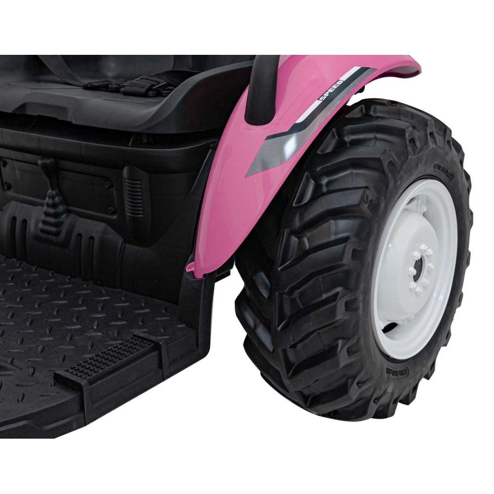 JOKO Elektrický Traktor GROW 1804 2x100W 24V, penové kolesá, ružový