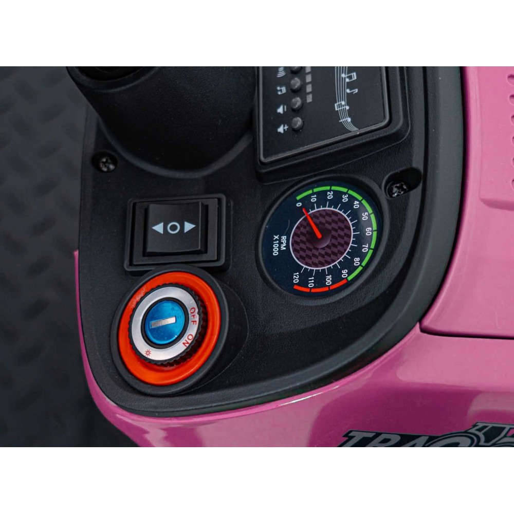 JOKO Elektrický Traktor GROW 1804 2x100W 24V, penové kolesá, ružový
