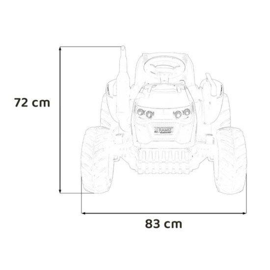 JOKO Elektrický Traktor GROW 1804 2x100W 24V, penové kolesá, ružový
