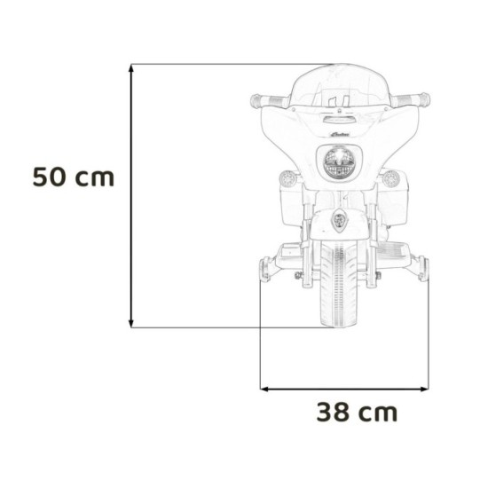 JOKO, Elektrická motorka Chopper INDIAN, biela