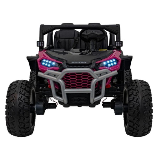 JOKO Elektrické Autíčko Buggy HONDA Off-Road 4x120W, penové kolesá, DVOJMIESTNE kožené sedadlo, nosnosť 60kg, ružové