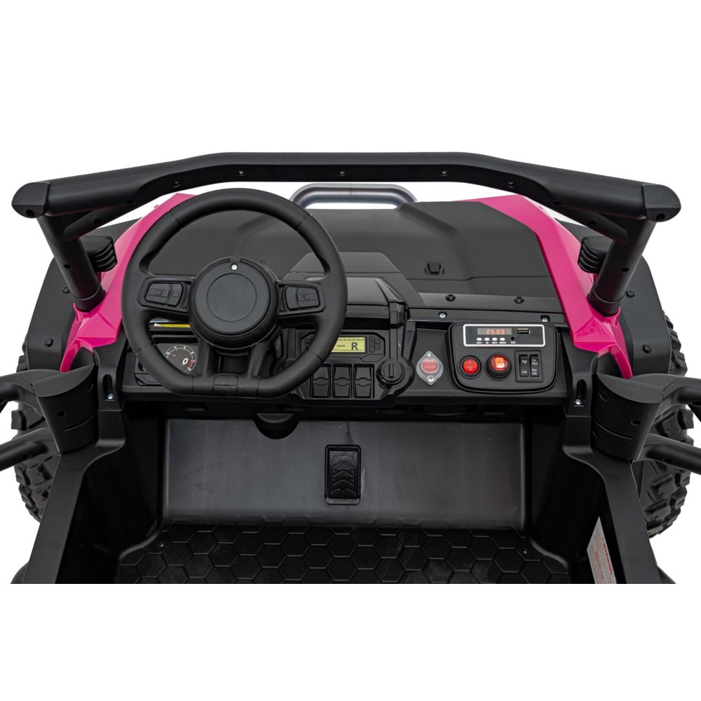 JOKO Elektrické Autíčko Buggy HONDA Off-Road 4x120W, penové kolesá, DVOJMIESTNE kožené sedadlo, nosnosť 60kg, ružové
