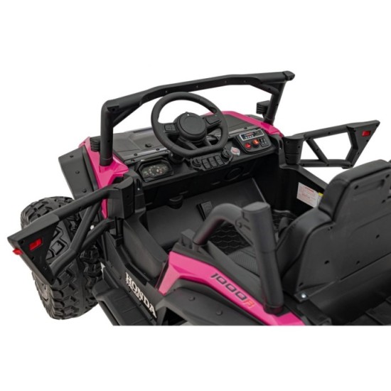 JOKO Elektrické Autíčko Buggy HONDA Off-Road 4x120W, penové kolesá, DVOJMIESTNE kožené sedadlo, nosnosť 60kg, ružové