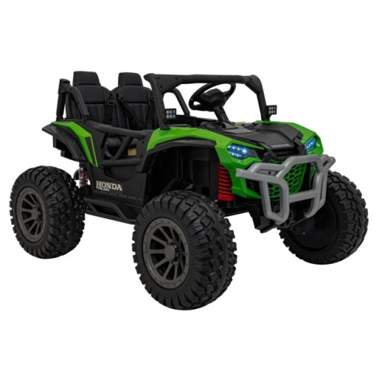 JOKO Elektrické Autíčko Buggy HONDA Off-Road 4x120W, penové kolesá, DVOJMIESTNE kožené sedadlo, nosnosť 60kg, zelené