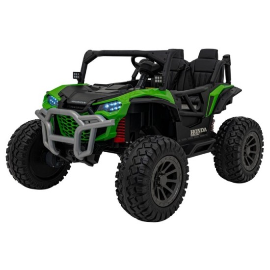 JOKO Elektrické Autíčko Buggy HONDA Off-Road 4x120W, penové kolesá, DVOJMIESTNE kožené sedadlo, nosnosť 60kg, zelené