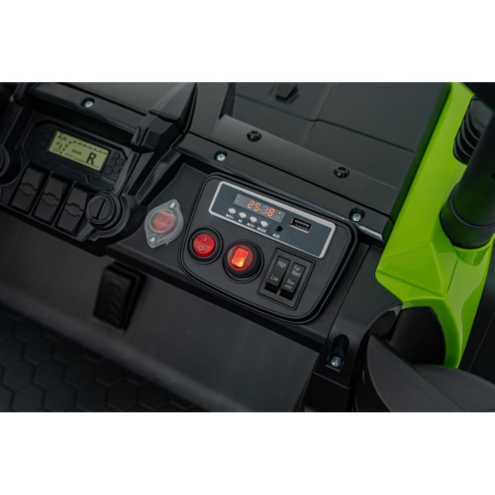 JOKO Elektrické Autíčko Buggy HONDA Off-Road 4x120W, penové kolesá, DVOJMIESTNE kožené sedadlo, nosnosť 60kg, zelené