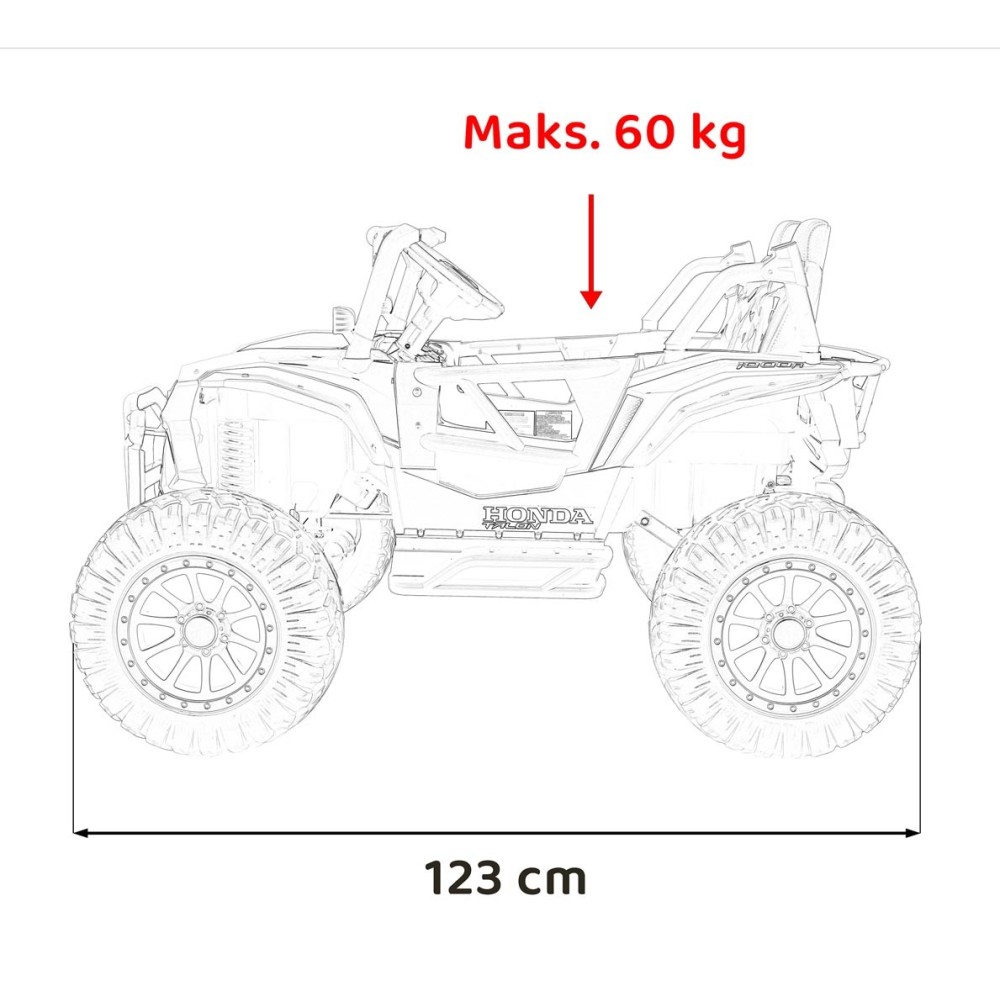 JOKO Elektrické Autíčko Buggy HONDA Off-Road 4x120W, penové kolesá, DVOJMIESTNE kožené sedadlo, nosnosť 60kg, zelené