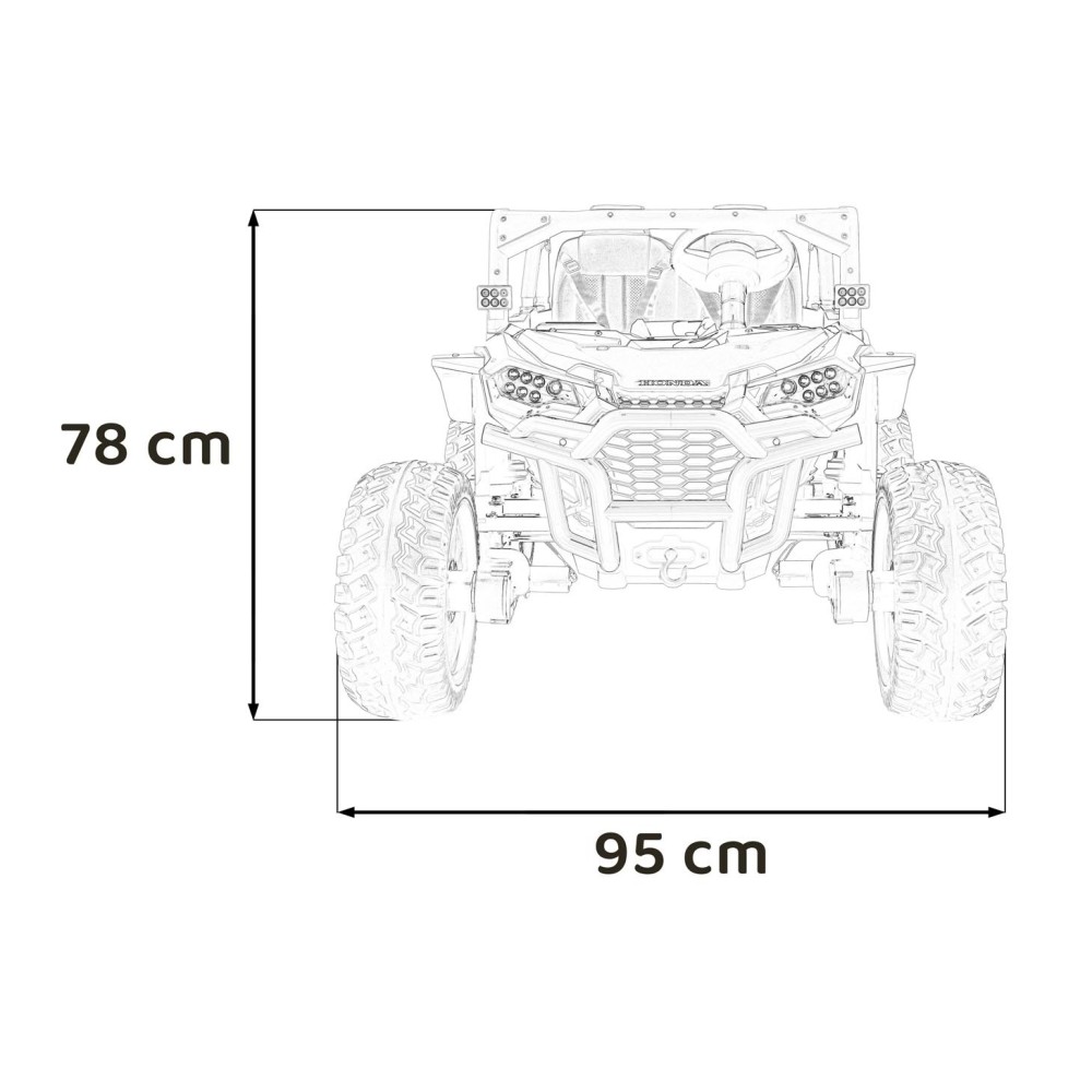 JOKO Elektrické Autíčko Buggy HONDA Off-Road 4x120W, penové kolesá, DVOJMIESTNE kožené sedadlo, nosnosť 60kg, zelené