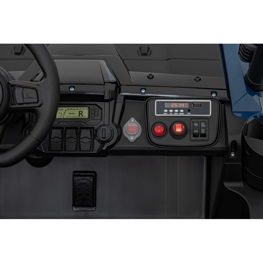 JOKO Elektrické Autíčko Buggy HONDA Off-Road 4x120W, penové kolesá, DVOJMIESTNE kožené sedadlo, nosnosť 60kg, modré