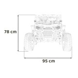 JOKO Elektrické Autíčko Buggy HONDA Off-Road 4x120W, penové kolesá, DVOJMIESTNE kožené sedadlo, nosnosť 60kg, modré