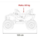 JOKO Elektrické Autíčko Buggy HONDA Off-Road 4x120W, penové kolesá, DVOJMIESTNE kožené sedadlo, nosnosť 60kg, čierna