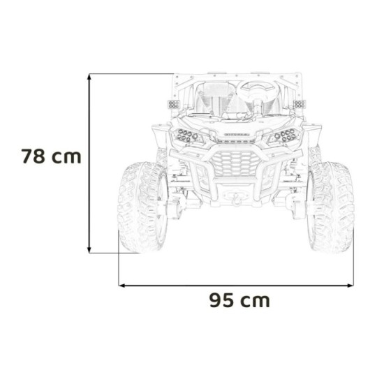 JOKO Elektrické Autíčko Buggy HONDA Off-Road 4x120W, penové kolesá, DVOJMIESTNE kožené sedadlo, nosnosť 60kg, čierna