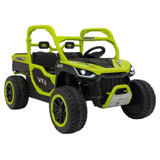 JOKO Elektrické Autíčko Farmer Truck UTV Racing 4x4 24V, Elektrická Vyklápacia Vlečka, Dvojmiestne Kožené sedadlo, Penové kolesá