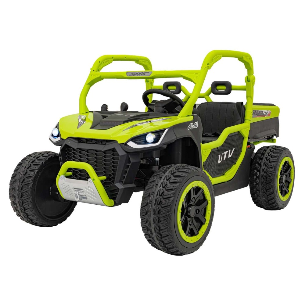 JOKO Elektrické Autíčko Farmer Truck UTV Racing 4x4 24V, Elektrická Vyklápacia Vlečka, Dvojmiestne Kožené sedadlo, Penové kolesá