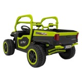 JOKO Elektrické Autíčko Farmer Truck UTV Racing 4x4 24V, Elektrická Vyklápacia Vlečka, Dvojmiestne Kožené sedadlo, Penové kolesá
