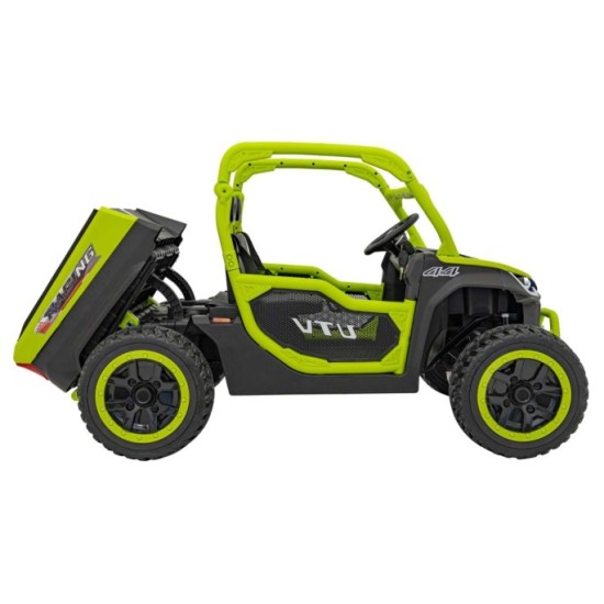 JOKO Elektrické Autíčko Farmer Truck UTV Racing 4x4 24V, Elektrická Vyklápacia Vlečka, Dvojmiestne Kožené sedadlo, Penové kolesá