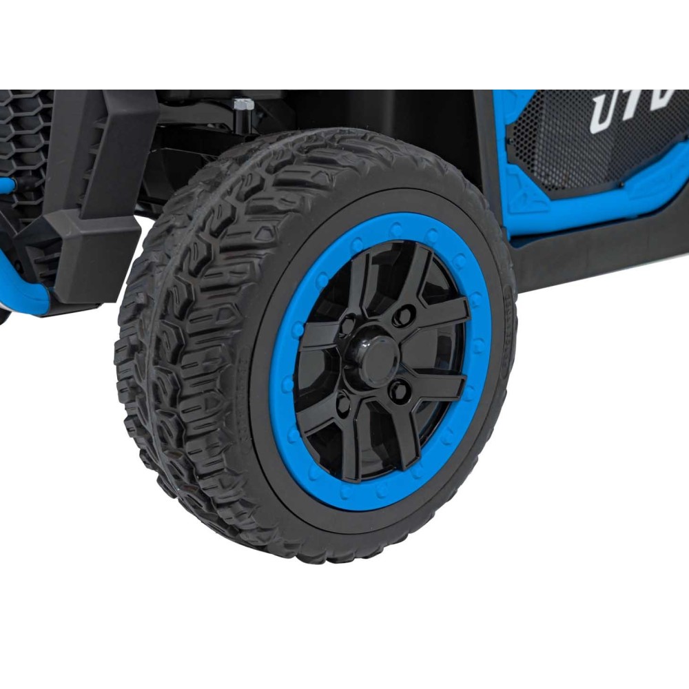 JOKO Elektrické Autíčko Farmer Truck UTV Racing 4x4 24V, Elektrická Vyklápacia Vlečka, Dvojmiestne Kožené sedadlo, Penové kolesá