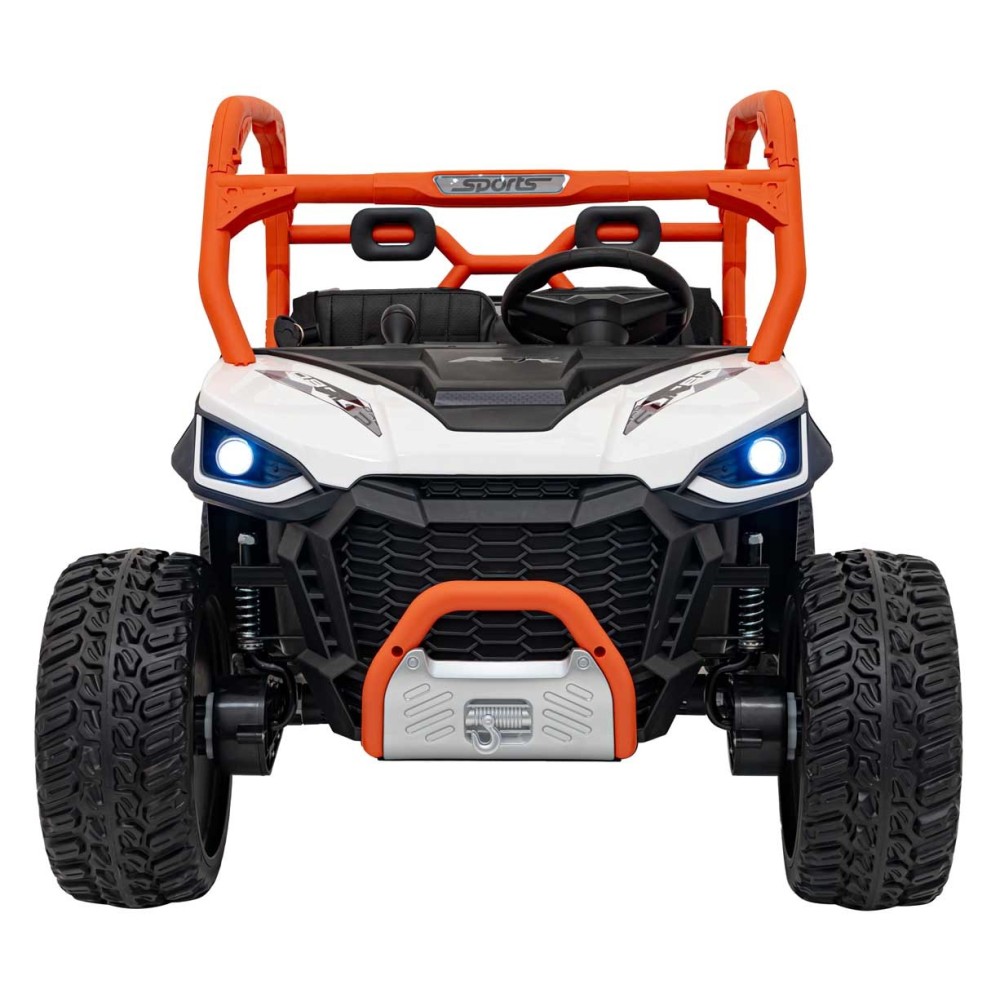 JOKO Elektrické Autíčko Farmer Truck UTV Racing 4x4 24V, Elektrická Vyklápacia Vlečka, Dvojmiestne Kožené sedadlo, Penové kolesá