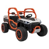 JOKO Elektrické Autíčko Farmer Truck UTV Racing 4x4 24V, Elektrická Vyklápacia Vlečka, Dvojmiestne Kožené sedadlo, Penové kolesá