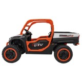 JOKO Elektrické Autíčko Farmer Truck UTV Racing 4x4 24V, Elektrická Vyklápacia Vlečka, Dvojmiestne Kožené sedadlo, Penové kolesá